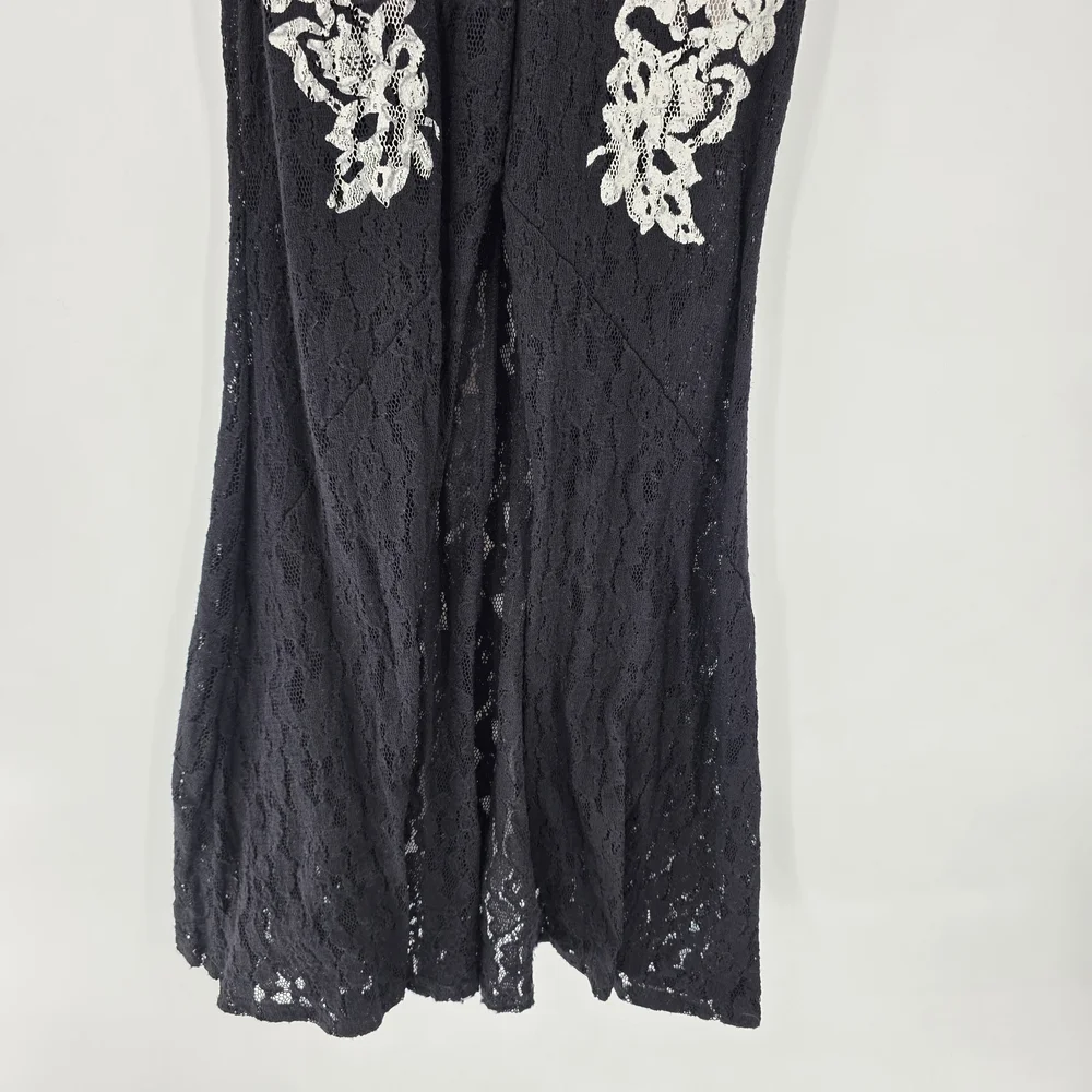 Venus Women's 8 Stretch Lace Maxi Dress Deep V-Neck Floor Length Evening Wear - Picture 8 of 16